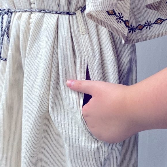 LAYERZ CLOTHING | Wander Boho Cream Embroidered Lagenlook Midi Dress 100% Cotton - Picture 12 of 14